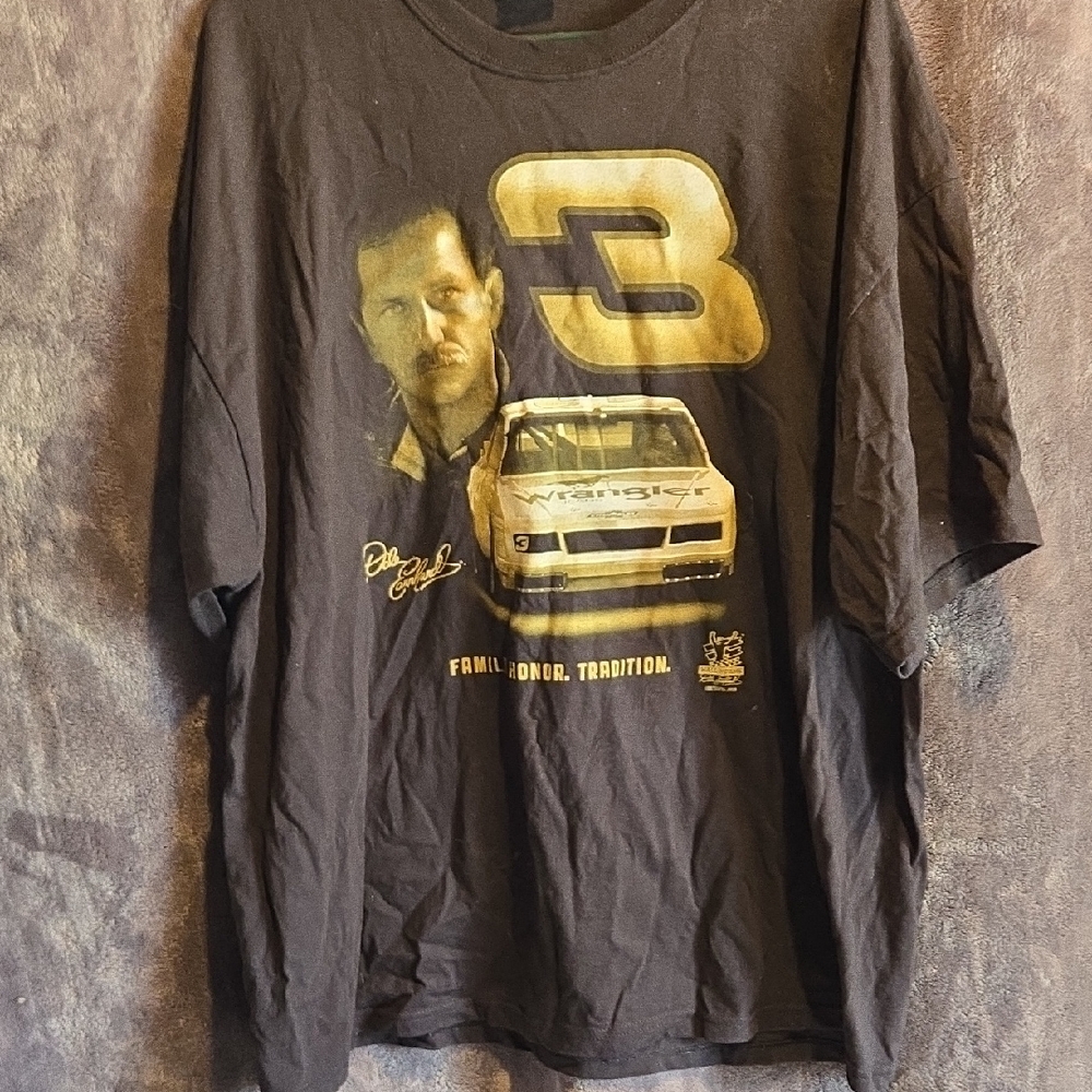 Dale Sr and Dale Jr Chase Authentics Black and Gold Graphic Tee